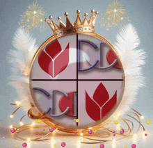 a circle with a crown on top of it that says cci