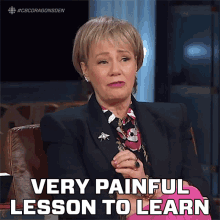 Very Painful Lesson To Learn Arlene Dickinson GIF - Very Painful Lesson To Learn Arlene Dickinson Dragons Den GIFs