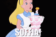 Soffia Soffiare Candeline Trota Buon Compleanno Auguri Alice Nel Paese Delle Meraviglie Disney GIF - Alice In Wonderland Blowing Candles Happy Birthday GIFs