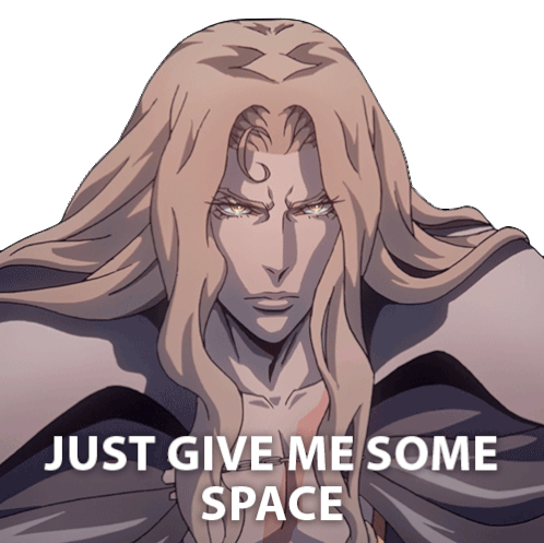 Just Give Me Some Space Alucard Sticker - Just Give Me Some Space Alucard Castlevania Stickers