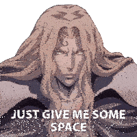 Just Give Me Some Space Alucard Sticker - Just Give Me Some Space Alucard Castlevania Stickers