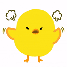 bird cute animal yellow upset