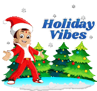 Holiday Vibes Chhota Bheem Sticker - Holiday Vibes Chhota Bheem Christmas Ki Chuttiya Stickers