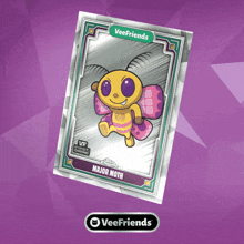 a card with a butterfly on it that says major moth