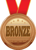3rd Place Bronze Sticker - 3rd Place Bronze Medal Stickers