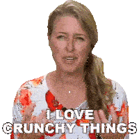 I Love Crunchy Things Jill Dalton Sticker - I Love Crunchy Things Jill Dalton The Whole Food Plant Based Cooking Show Stickers