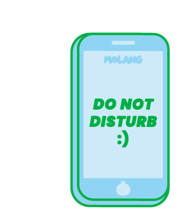 Do Not Disturb Molang Sticker - Do Not Disturb Molang Dont Interfere Stickers