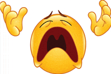 a cartoon smiley face is crying with tears coming out of it 's eyes