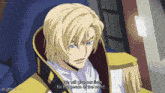 a man with blonde hair says we will give our lives for the peace of the world ..