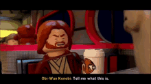Lego Star Wars Obi Wan Kenobi GIF - Lego Star Wars Obi Wan Kenobi Tell Me What This Is GIFs