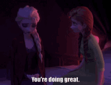 Youre Doing Great Frozen2 GIF - Youre Doing Great Frozen2 Anna GIFs