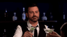 cheers clink martini jimmy kimmel nod