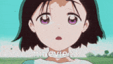 a close up of a girl 's face with the words minevie 3 below her