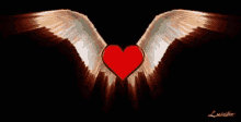 Wings Flying Heart GIF