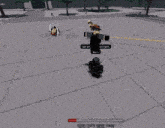 a person is standing on a tiled floor in a video game and talking to someone .