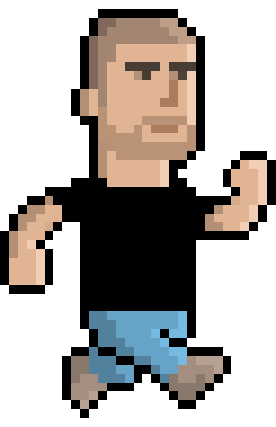 Animated Man Running Sticker - Animated Man Running Pixelated - Discover &  Share GIFs