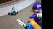 Mario Kart Luigi GIF - Mario Kart Luigi Race GIFs