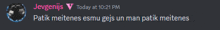 a screenshot of a message from joygenijs v
