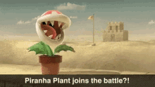 Piranha Plant Piranha Plant Joins The Battle GIF
