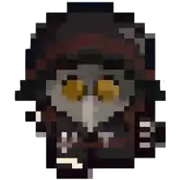 a pixel art drawing of a person wearing a helmet