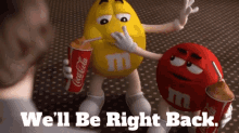 M And Ms Red GIF - M And Ms Red Well Be Right Back GIFs