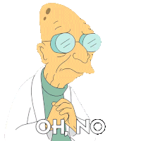 Oh No Professor Hubert J Farnsworth Sticker - Oh No Professor Hubert J Farnsworth Futurama Stickers