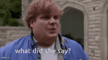 What Did She Say Tommy Boy GIF - What Did She Say Tommy Boy GIFs
