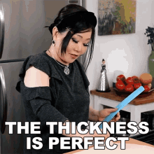 The Thickness Is Perfect Emily Kim GIF - The Thickness Is Perfect Emily Kim Maangchi GIFs