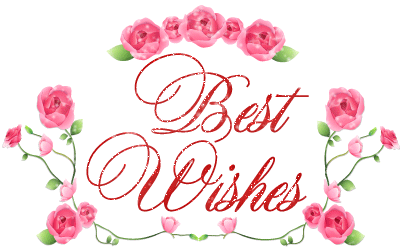 Best Wishes Glitter Sticker - Best Wishes Glitter Flowers Stickers