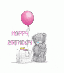 Taddybear Pink Happy Birthday GIF - Taddybear Pink Happy Birthday GIFs