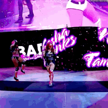 Sasha Banks Team Bad GIF - Sasha Banks Team Bad Entrance GIFs