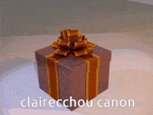 a gift box with the name clairechou canon on the bottom