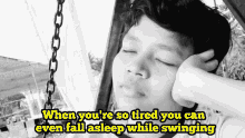 Jagyasini Singh When Youre So Tired You Can Even Fall Asleep While Swinging GIF - Jagyasini Singh When Youre So Tired You Can Even Fall Asleep While Swinging Im So Tired GIFs