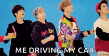 bts kpop oppa dancing me driving my car