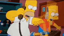 Homer Simpson Bart Simpson GIF - Homer Simpson Bart Simpson Choking GIFs