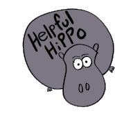 Helpful Hippo Veefriends Sticker - Helpful Hippo Veefriends Helping Stickers