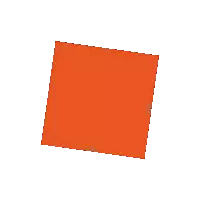 an orange square on a white background with a black outline