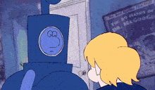 a cartoon character is standing in front of a sign that says the most exciting film event