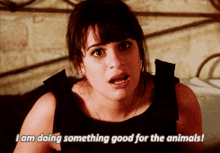 Glee Rachel Berry GIF - Glee Rachel Berry I Am Doing Something Good For The Animals GIFs