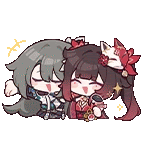 a couple of anime girls laying on top of each other .