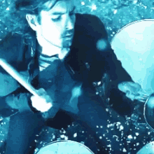 Rob Bourdon Drumming In The Rain GIF - Rob Bourdon Drumming In The Rain GIFs