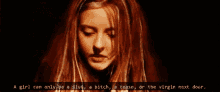 a girl can only be a slut , a bitch , a tease , or the virgin next door