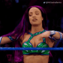 sasha banks tag me in excited wwe raw