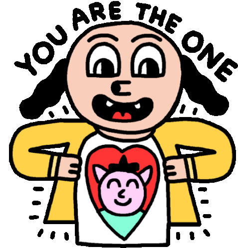 Dog Saying You Are The One Sticker - Kindof Perfect Lovers Love Heart Stickers