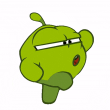 marching om nom cut the rope walking exersicing