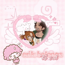 erik belongs to val is written on a pink heart