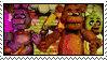 five nights at freddy 's bonnie and foxy are standing next to each other in a picture frame .