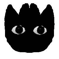 a silhouette of a cat 's eyes on a white background .