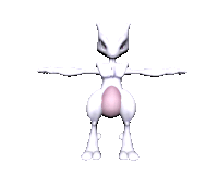 Mewtwo T Pose Sticker - Mewtwo T Pose Model Stickers