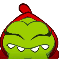 Shakes Head Om Nelle Sticker - Shakes Head Om Nelle Cut The Rope Stickers